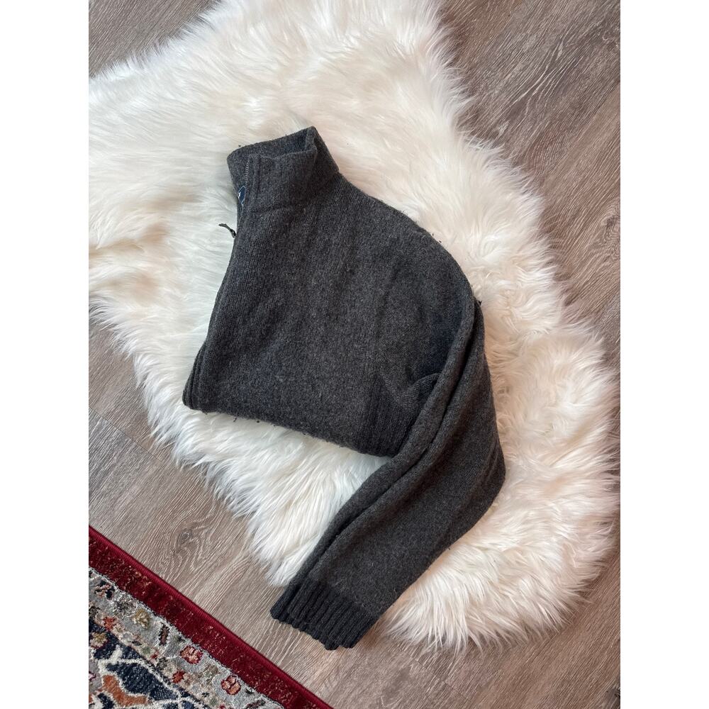 Vintage Lambswool "Life is Good" Full Zip Sweater - Size L